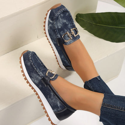 OrthoCare Denim Comfort Loafers – Lightweight Slip-On Casual Walking Shoes