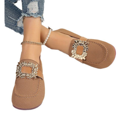 OrthoCare | Crystal Buckle Slip-On Loafers