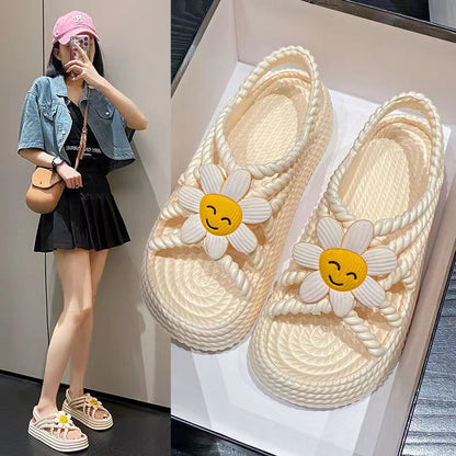 Kaiarose | Women’s Orthopedic Floral Woven Flat Sandals