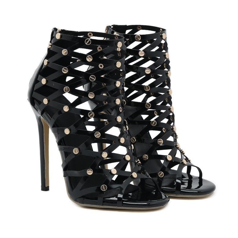 OrthoCare High Heel Boots - Unique Cut-Out Sandals