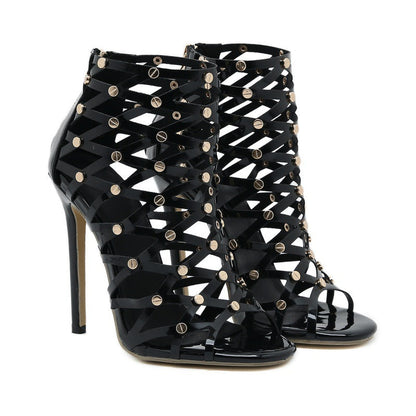 OrthoCare High Heel Boots - Unique Cut-Out Sandals