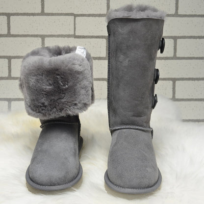 Marlena | Orthopedic Buttoned Foldable Fur Winter Boots