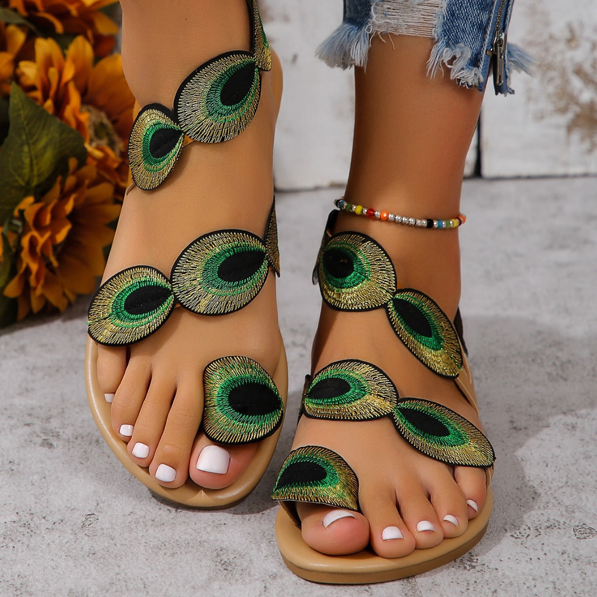 OrthoCare Bohemian Gemstone Comfort Sandals