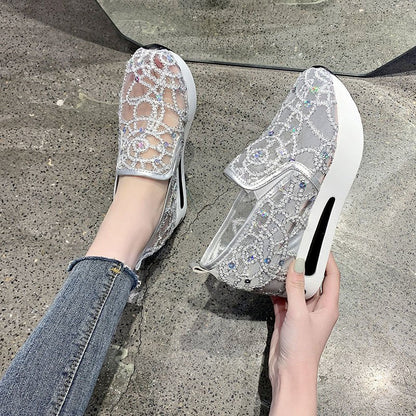 Orthopedic Lace Platform Slip-On Shoes – Breathable Elegant Comfort Sneakers