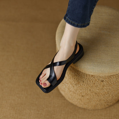 OrthoCare Black Retro Roman Shoes - Unique Comfort