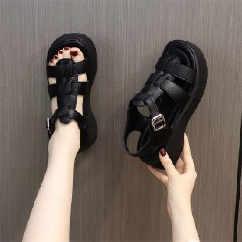 OrthoCare | Chunky Platform Buckle Strap Sandals