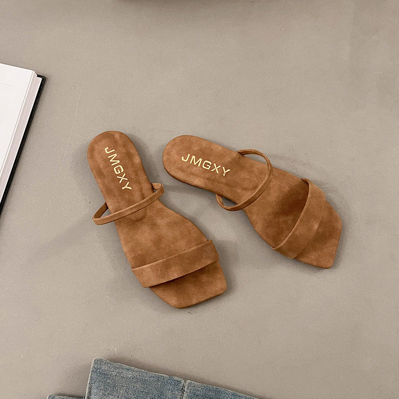Jemira | Women’s Orthopedic Minimalist Square Toe Slide Sandals