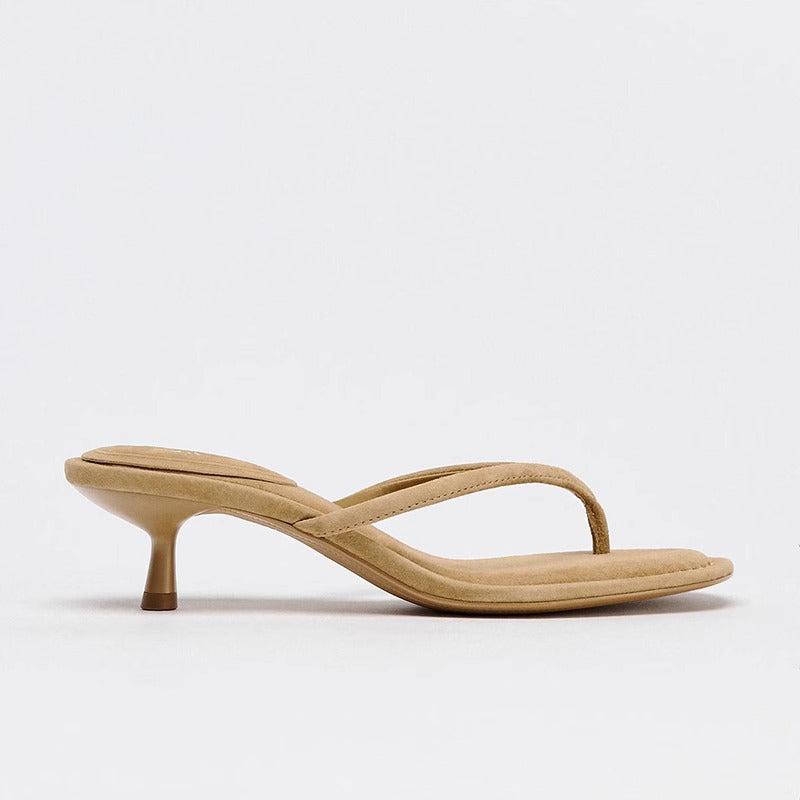 Queniva | Women’s Orthopedic Kitten Heel Thong Sandals