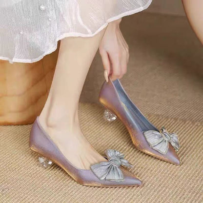 OrthoCare | Bow Detail Pointed Toe Ballet Flats