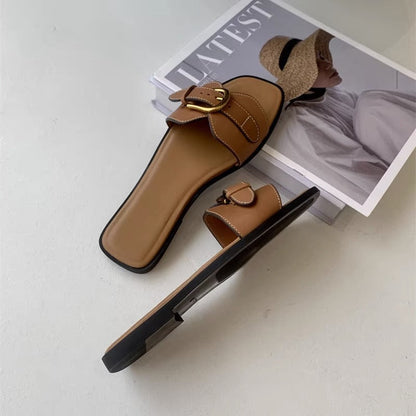 Solene | Women’s Orthopedic Buckle Strap Slide Sandals