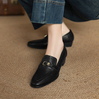 OrthoCare Leather Loafers - Low Heel Comfort