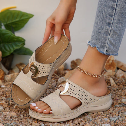 Orthopedic Comfort Sandals for Women – Adjustable Strap Breathable Walking Shoes