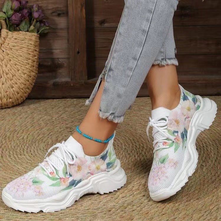 OrthoCare Women’s Tie-Dye Knit Sneakers – Lightweight Breathable Comfort Shoes