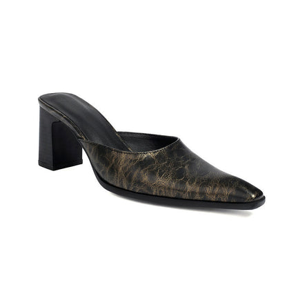 Ezrielle | Women’s Orthopedic Vintage Mule Block Heels