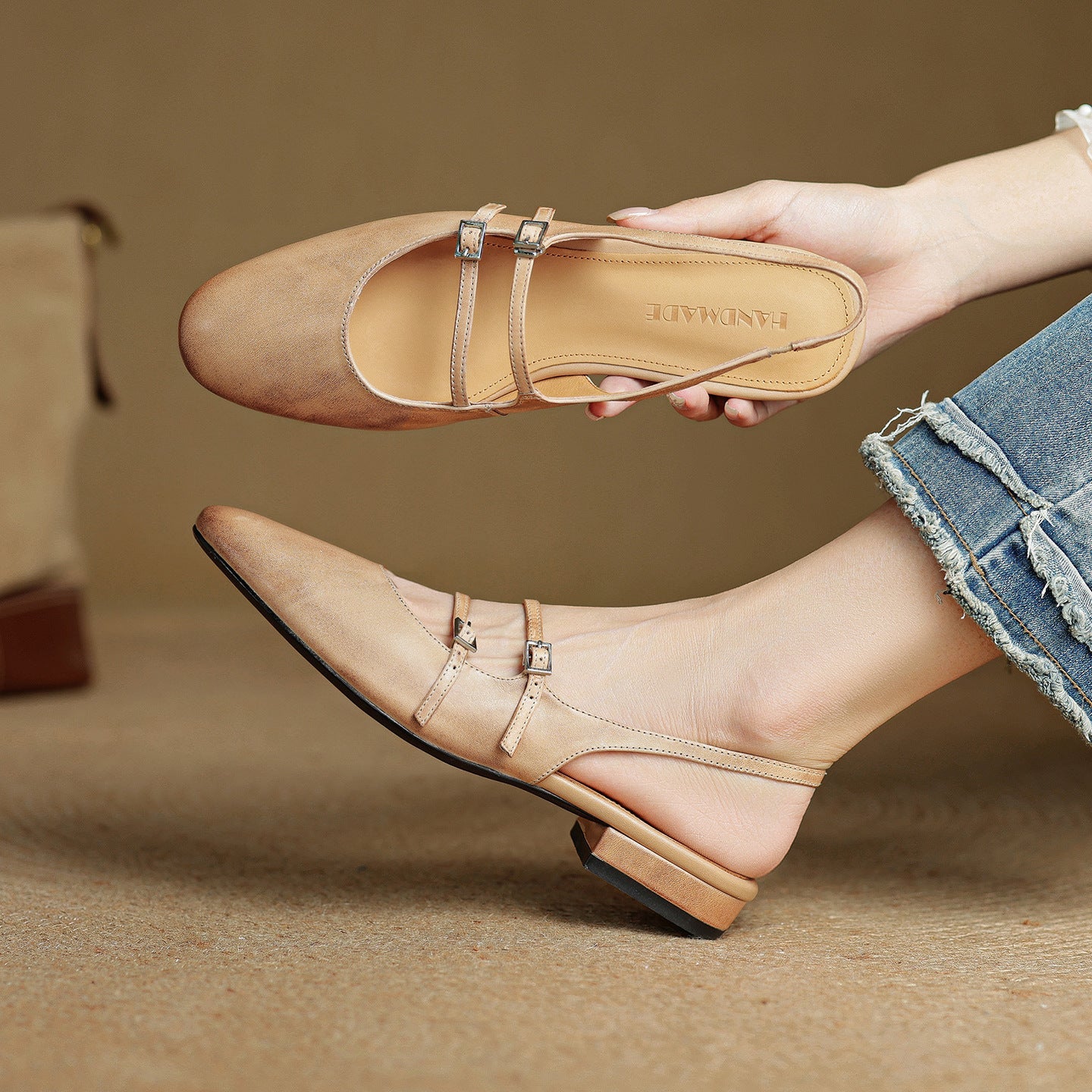 Hermione | Women’s Orthopedic Vintage Slingback Ballet Flats