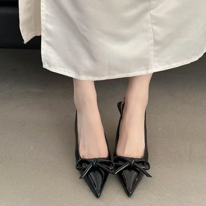 Galadriel | Women’s Orthopedic Bow Pointed Toe Slingback Heels