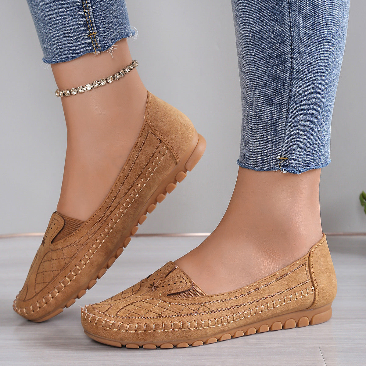 OrthoCare Comfort Stitch Slip-On Loafers – Lightweight Everyday Walking Shoes