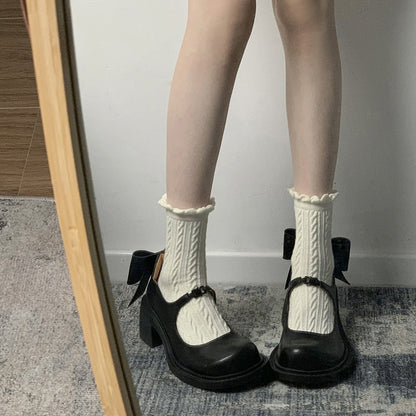OrthoCare Height Boost Chunky Heel Leather Shoes