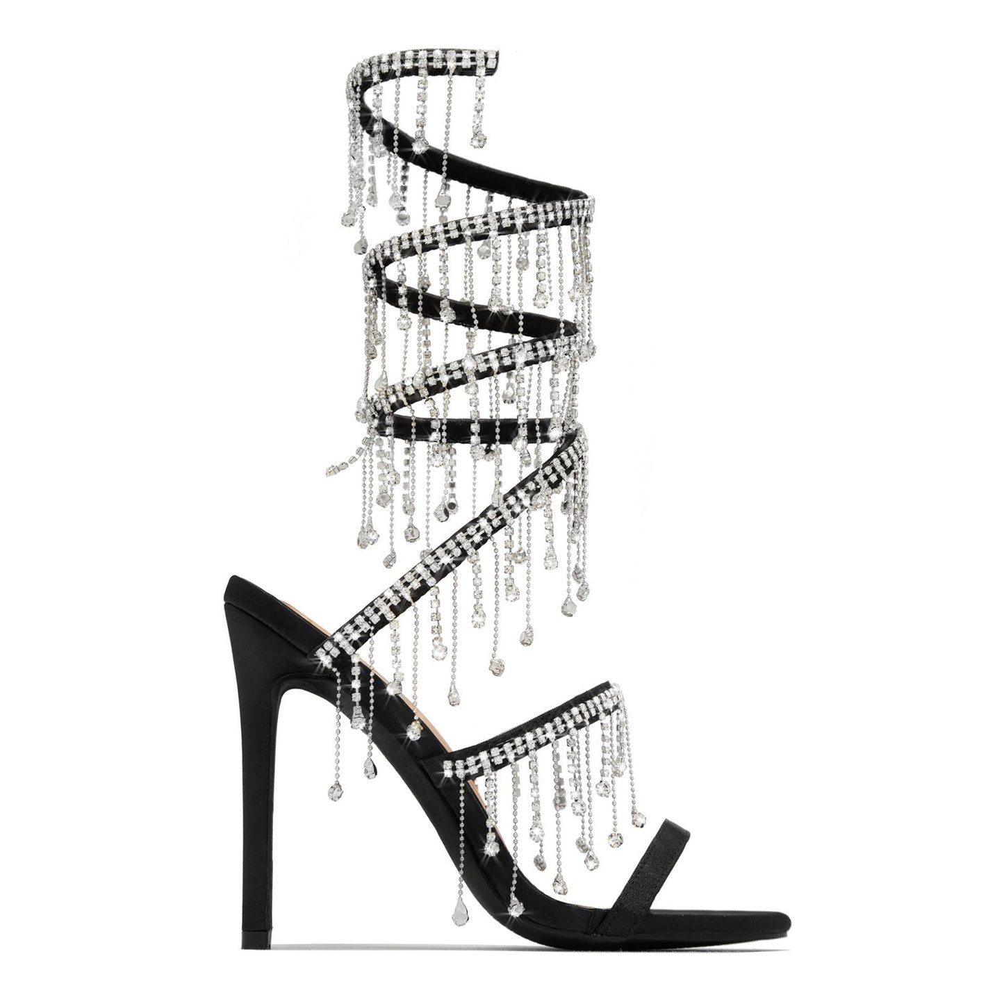 Ursella | Women’s Orthopedic Rhinestone Wraparound Stiletto Sandals