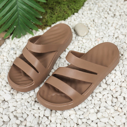 OrthoCare | Soft Cushioned Cross Strap Slide Sandals