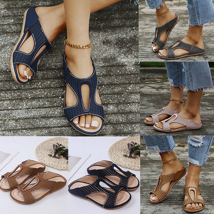 Brynna | Women’s Orthopedic Cutout Comfort Block Heel Sandals