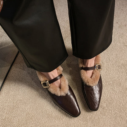 OrthoCare Sheepskin Ankle Shoes - Supportive Strap