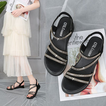 Uriena | Women’s Orthopedic Rhinestone Strappy Comfort Sandals