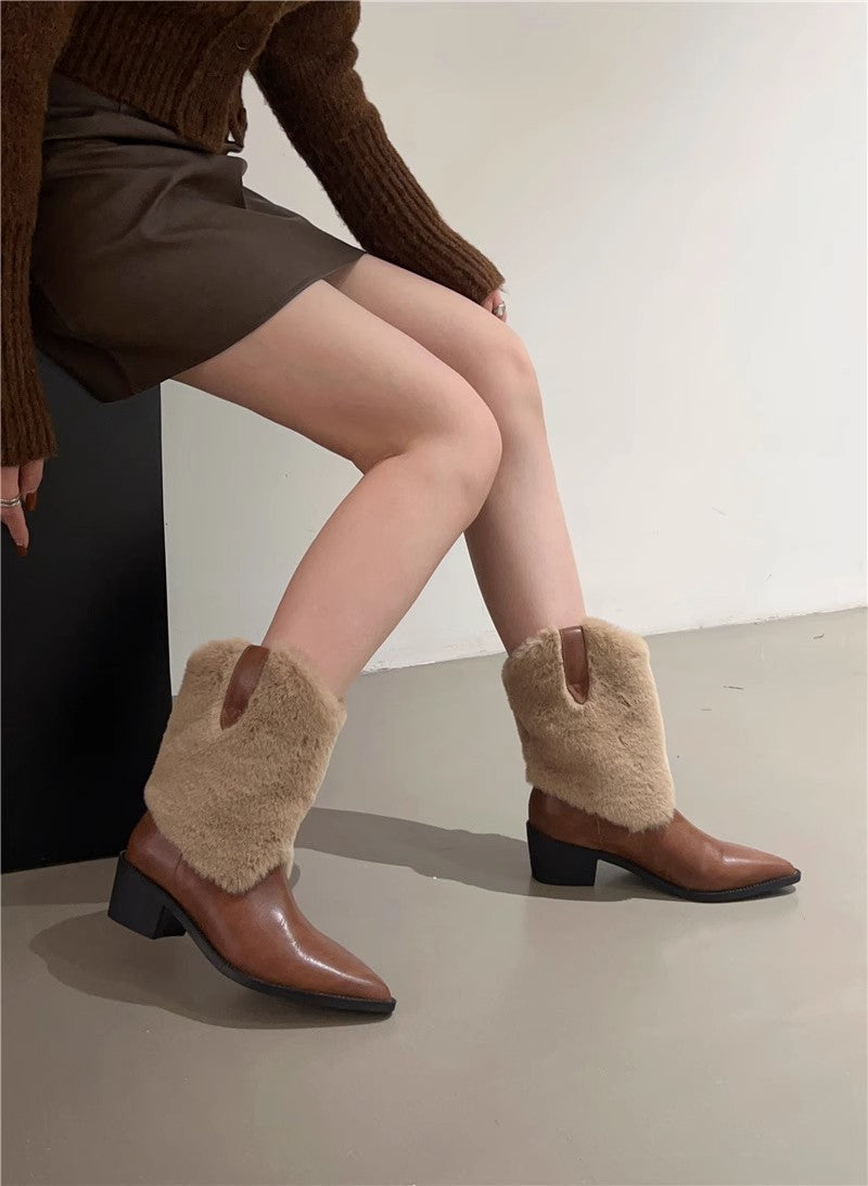 OrthoCare Velvet Thermal Booties - Pointed Toe