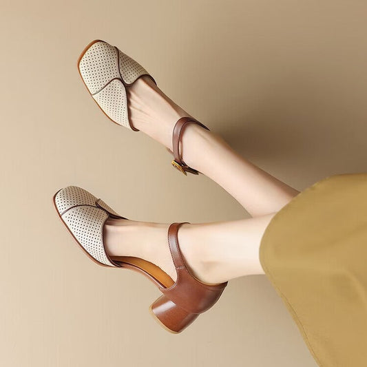 Belenia | Women’s Orthopedic Vintage Mary Jane Block Heel Shoes