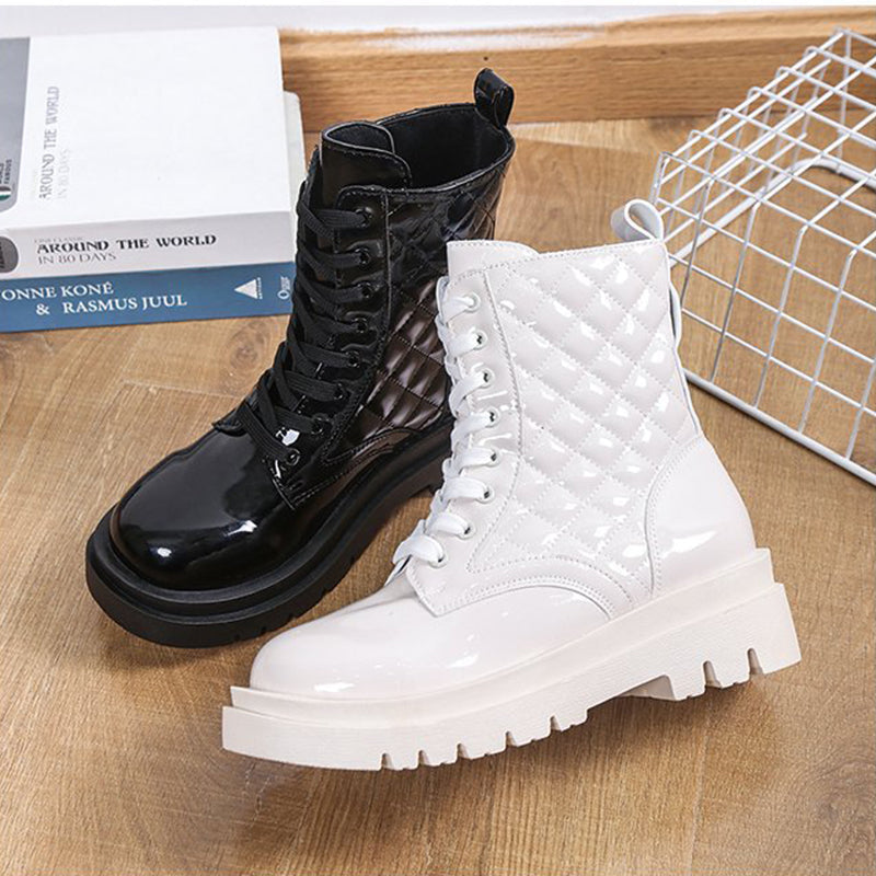 OrthoCare Quilted Platform Boots - Thick Heel