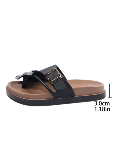 Bexley | Women’s Orthopedic Rhinestone Buckle Slide Sandals