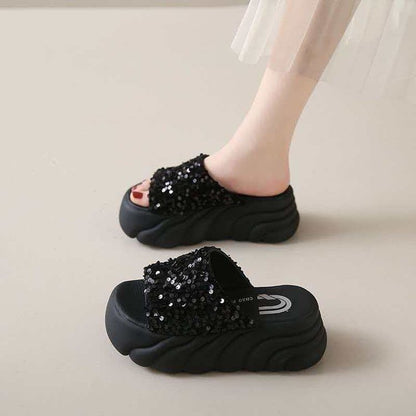 Bellisse | Women’s Orthopedic Rhinestone Platform Slide Sandals