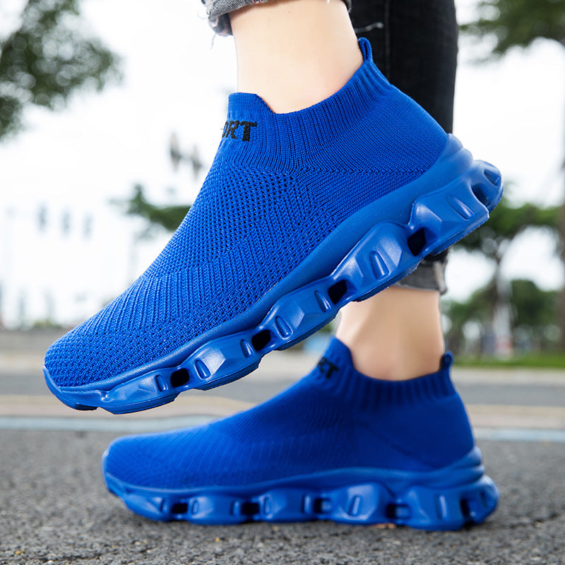 Orthopedic Air Sole Slip-On Sneakers – Breathable Knit Lightweight Comfort Walking Shoes