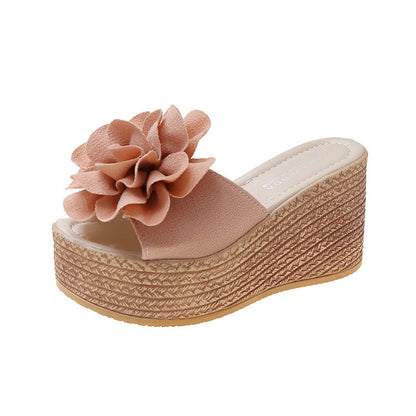 Yaretzi | Women’s Orthopedic Floral Platform Wedge Slide Sandals