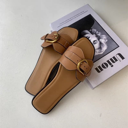 Solene | Women’s Orthopedic Buckle Strap Slide Sandals