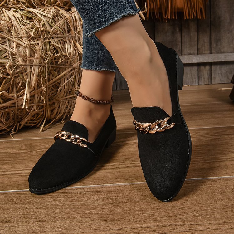 OrthoCare Pointed Toe Chunky Heel Shoes - Comfort