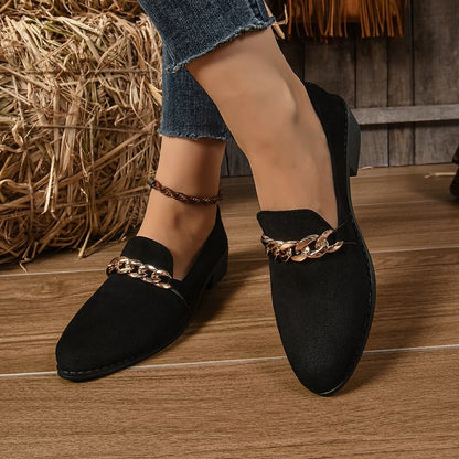 OrthoCare Pointed Toe Chunky Heel Shoes - Comfort