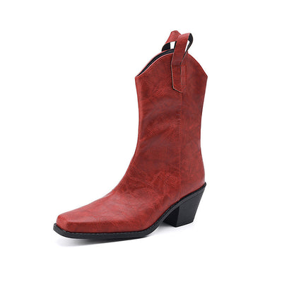 OrthoCare Square-Toe Boots - Chunky Heel Comfort