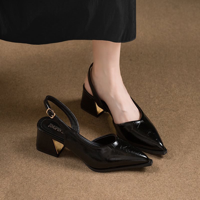 Paolina | Women’s Orthopedic Pointed Toe Slingback Block Heel Pumps