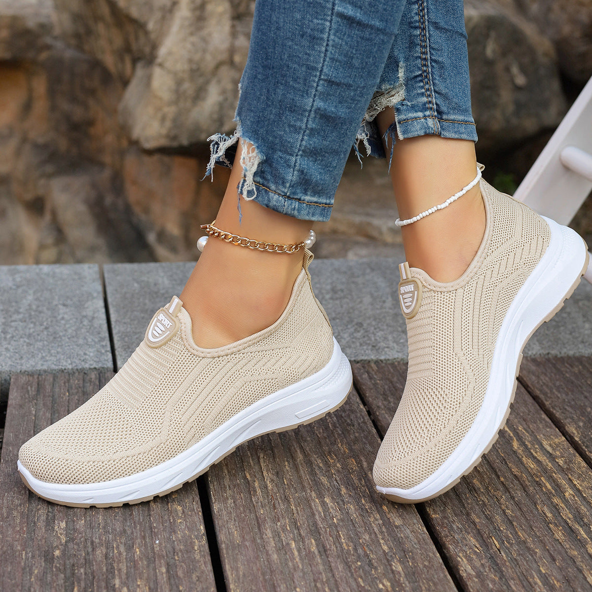 Orthopedic Slip-On Running Sneakers – Breathable Lightweight Comfort Walking Shoes