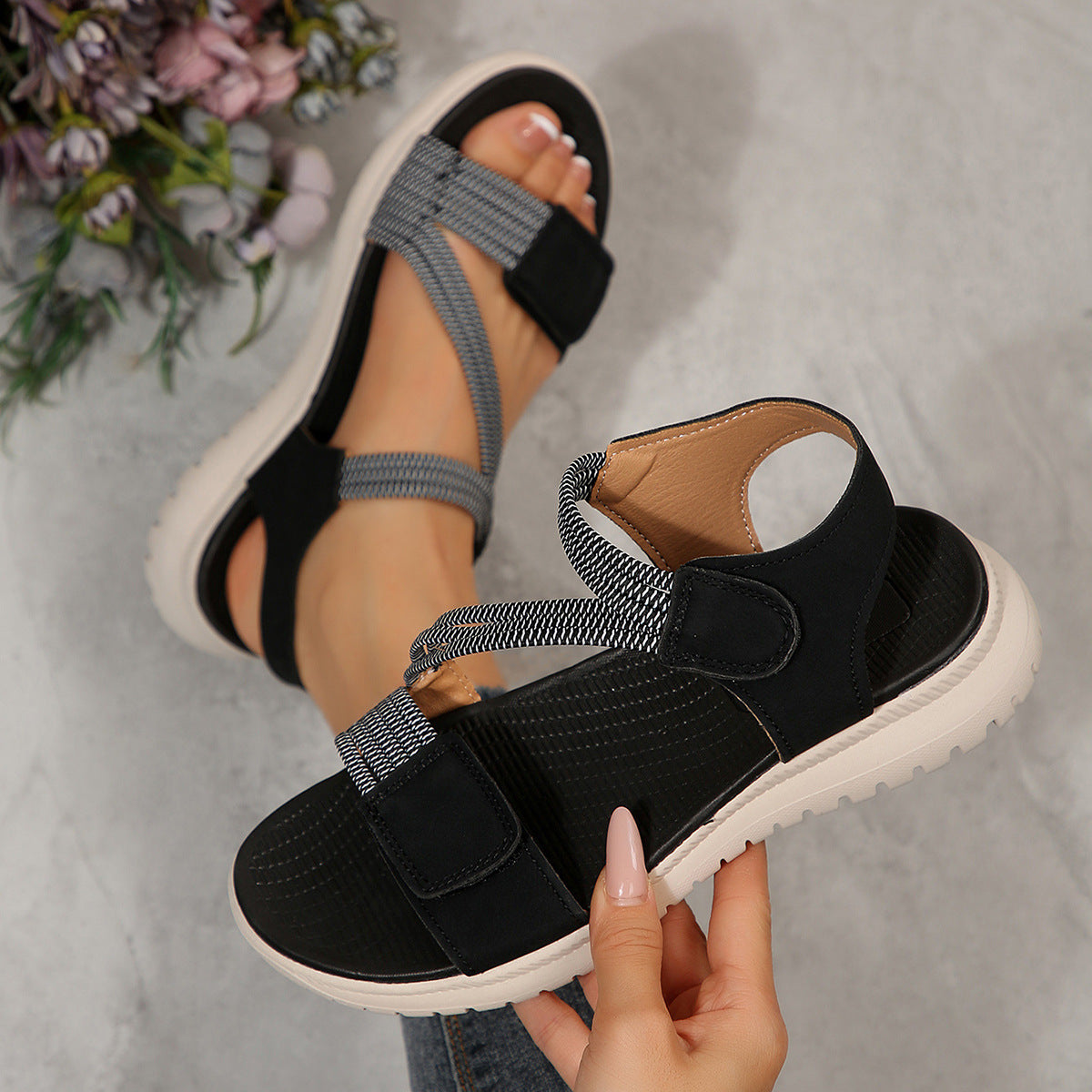 OrthoCare Fabric Platform Beach Sandals