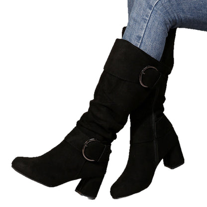 OrthoCare Beltbuckle Boots - Chunky Heel Comfort
