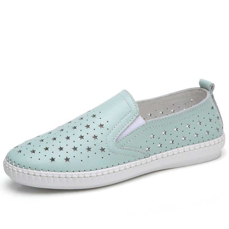 OrthoCare Women’s Perforated Slip-On Flats – Lightweight Breathable Comfort Shoes