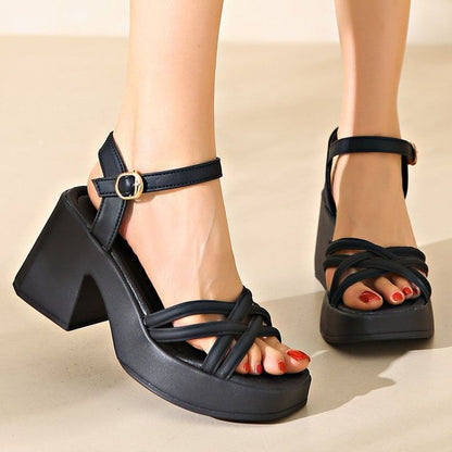Emelisse | Women’s Orthopedic Strappy Platform Block Heel Sandals