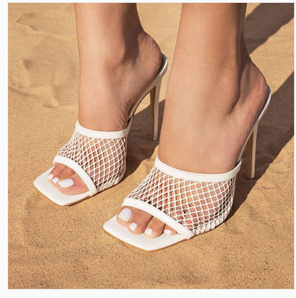 OrthoCare Mesh Heeled Mules - Supportive Comfort