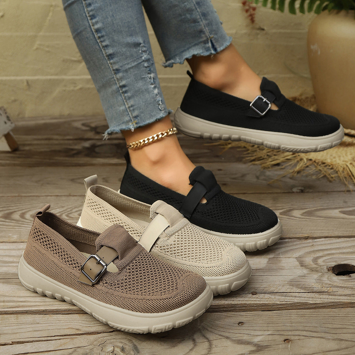 OrthoCare | Breathable Knit Slip-On Loafers