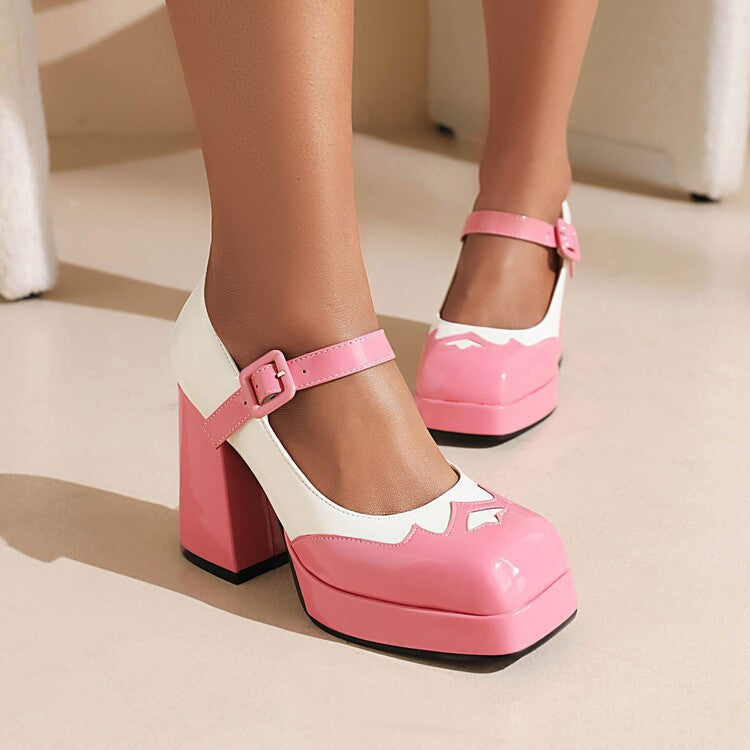 Gemelle | Women’s Orthopedic Patent Mary Jane Platform Heels