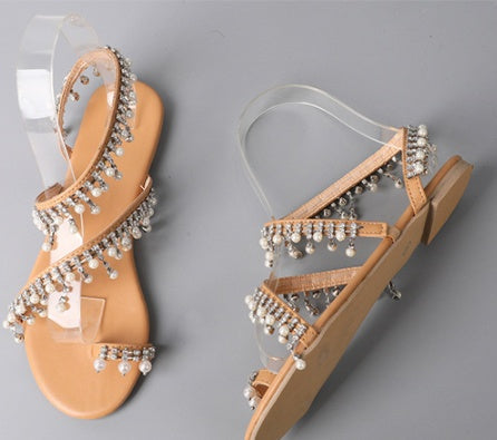 OrthoCare Handcrafted Roman Sandals With Beads  - Unique