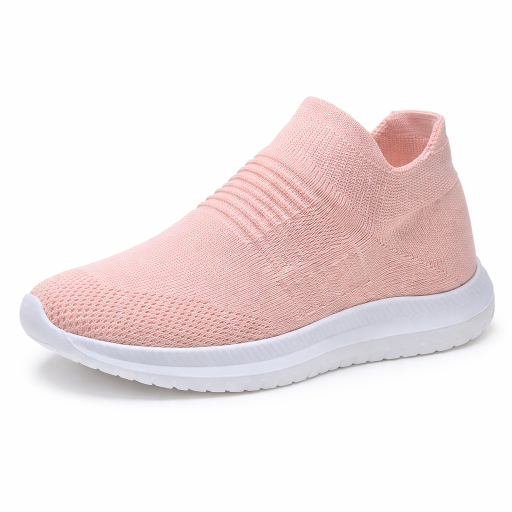 Orthopedic Knit Slip-On Sneakers – Lightweight Breathable Comfort Walking Shoes