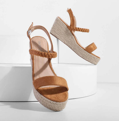 Nivea | Women’s Orthopedic Braided Strap Espadrille Wedge Sandals